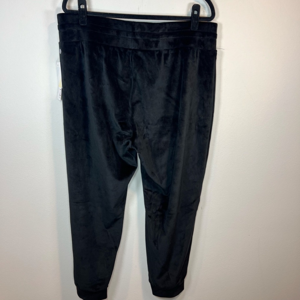 Z by Zella Velour Joggers Pants Black Cozy Stretch Pull On Athleisure NEW Sz 2XL - Picture 8 of 13